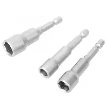 CR V стальная розетка Шестигранная Пневматическая отвертка Магнитная розетка адаптер бит аксессуар-отвертка