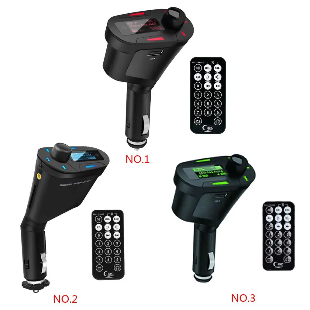 Автомобильный комплект MP3-плеер беспроводной fm-передатчик USB SD MMC Красный ЖК-дисплей Авто Аудио плеер Пульт дистанционного управления