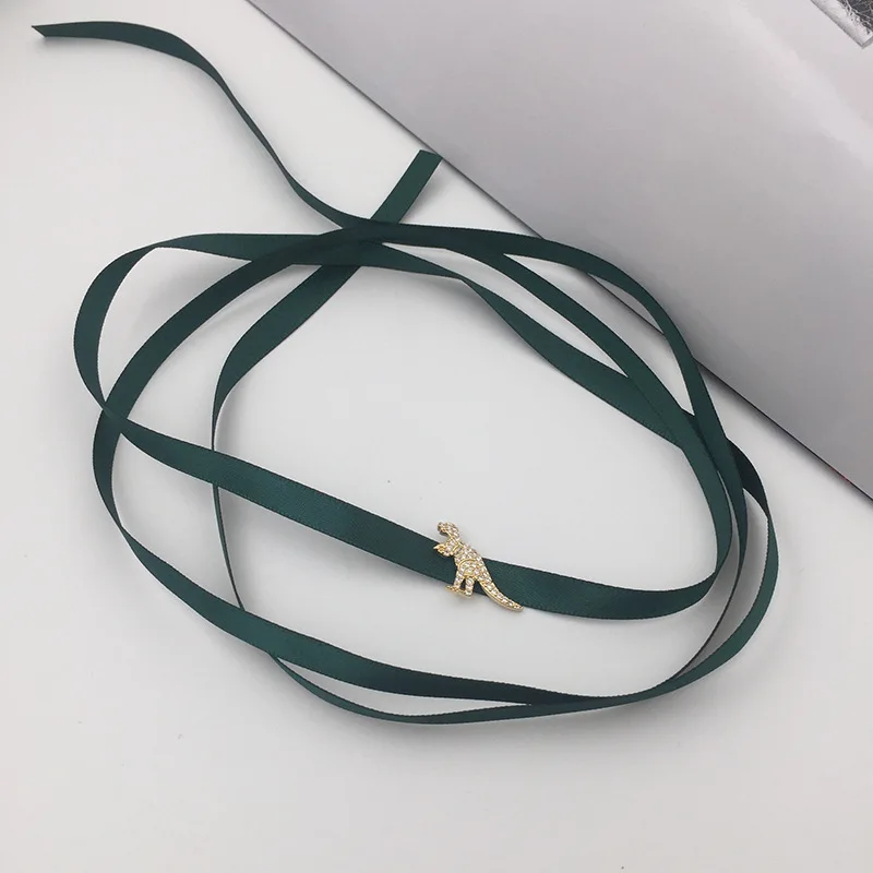 Новинка 2019 креативное модное ожерелье с диким маленьким динозавром зеленая