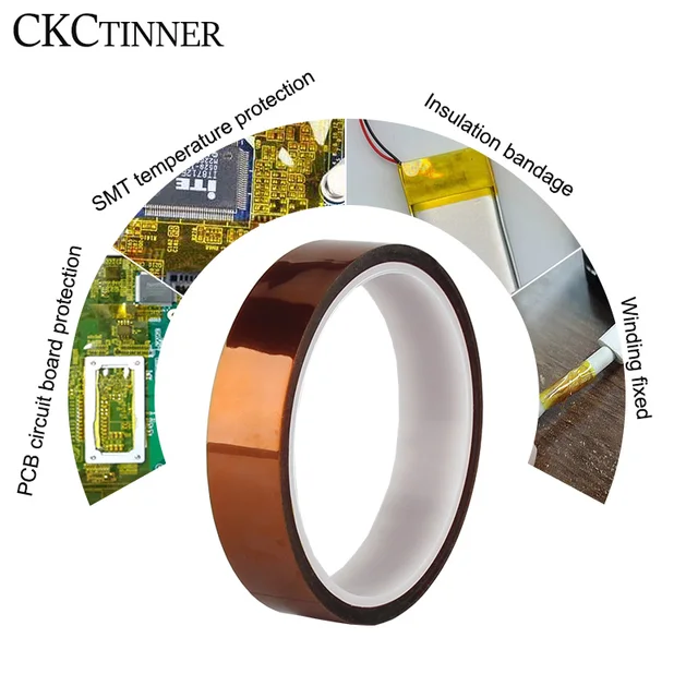 Polyimide Kapton Tape - 5/10/20/30/50mm100ft Heat Resistant High