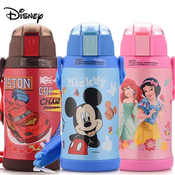 

Disney 600 ml insulated cup with straw drop-proof dual-use stainless steel cup children's fashion insulation cup