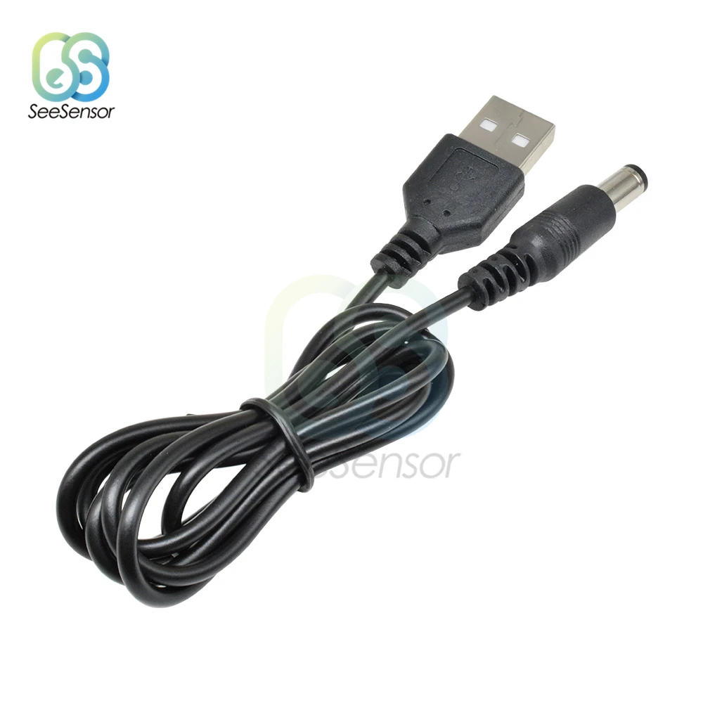 80 см USB порт до 5,5*2,1 мм 5 В DC баррель Джек силовой кабель соединитель USB конвертер адаптер удлинитель Кабель