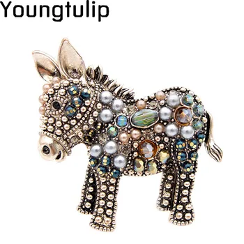

Young Tulip Exquisite Cute Horse Shape Pins Fancy Style Alloy Women's Corsage Kids Brooches Decoration T-shirt For Gifts