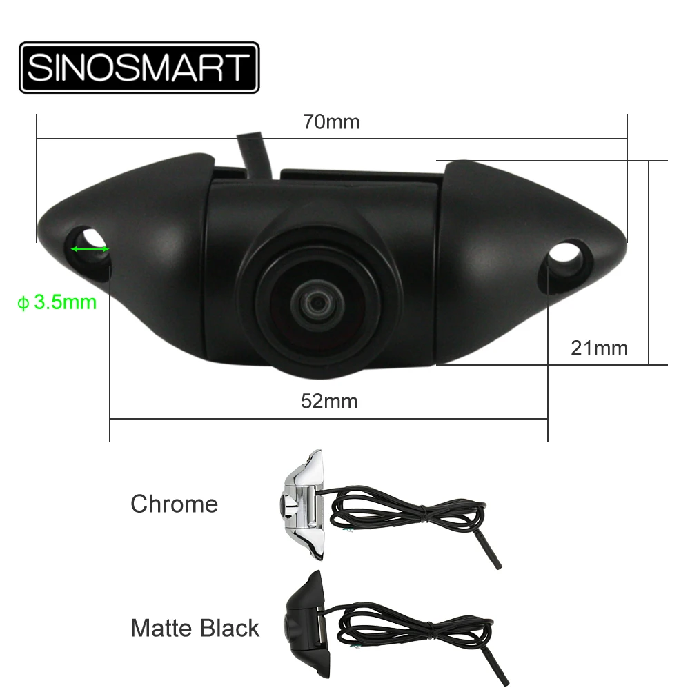 Sinosmart в ассортименте HD универсальная супер широкий вид спереди/сзади парковочная камера со специальной длинной формой непрерывной работы