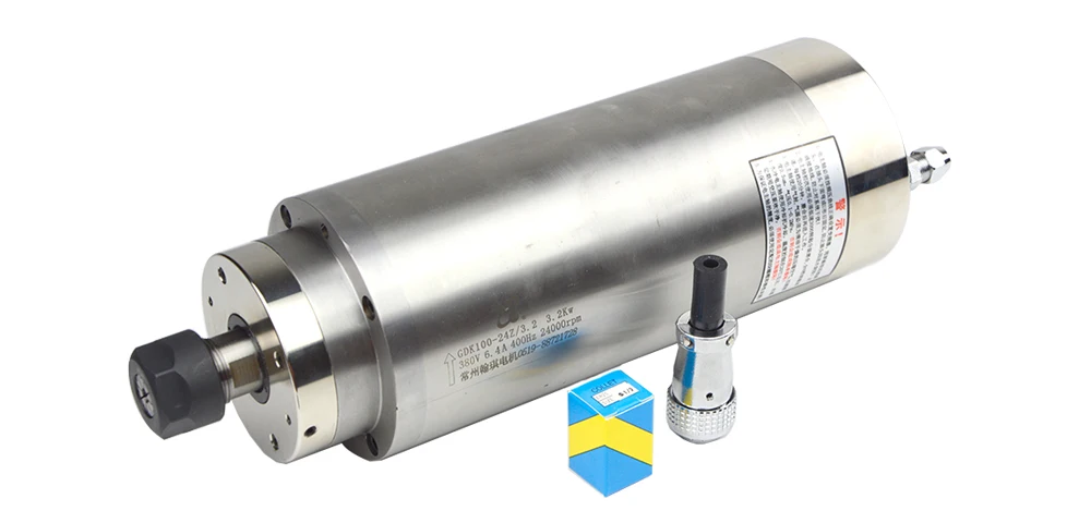 Шпиндель с постоянным крутящим моментом GDK100-24Z-3.2kw 220v11A 380v6. 4A диаметр 100 мм патрон ER20 400 Гц для гравировки и резки металла