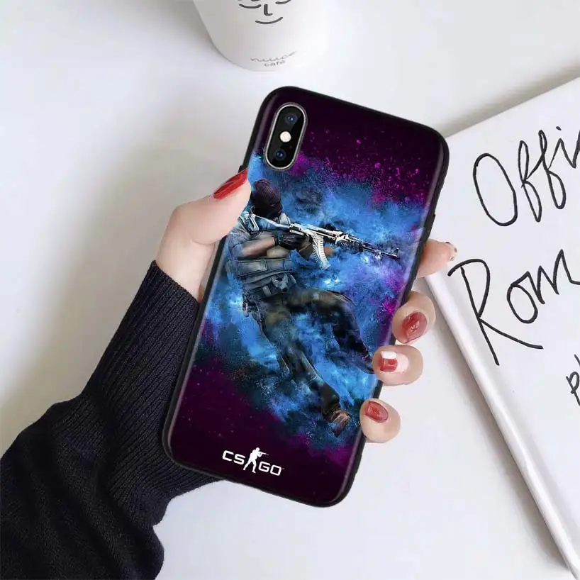 Чехол Counter Strike CS GO и PUBG для Apple iphone 11 Pro XR XS Max X 7 8 6 6S Plus 5 5S SE Черный силиконовый чехол для телефона