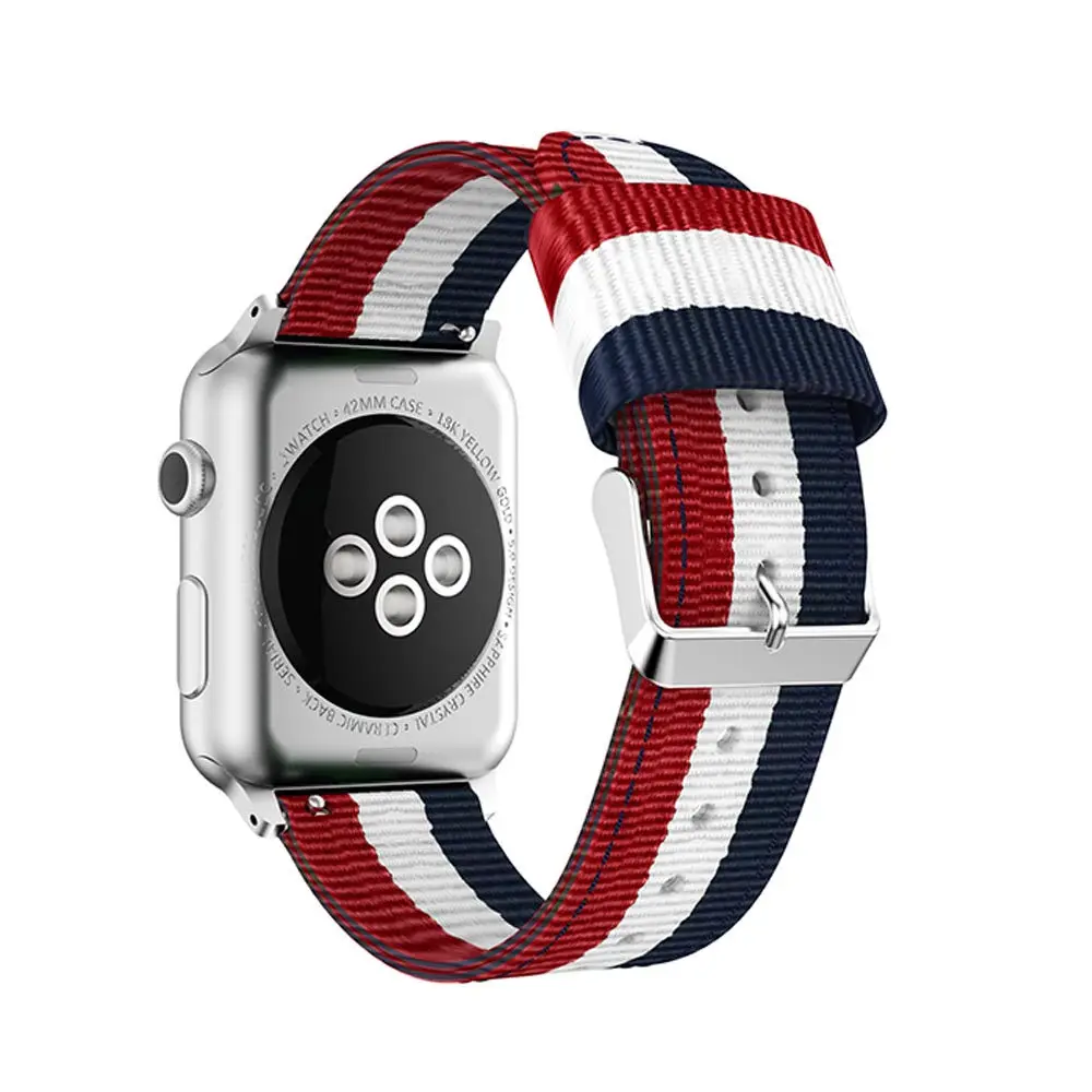 Модный нейлоновый ремешок для Apple watch 44 мм 40 мм 42 мм 38 мм браслет для iWatch Series 1 2 3 4 ремешок на запястье, наручные часы аксессуары
