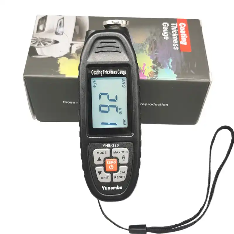2020 nova liberação yunombo YNB-220/220b/220u retroiluminação testador de pintura do carro medidor de espessura de revestimento calibre com led/luz uv