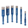 Vearter 6-16mm Diamond Dry Drilling Core Bit Hex Shank Brazed Drill Bit Hole Saw Ceramic Tile Granite Marble Hole Opener Tool