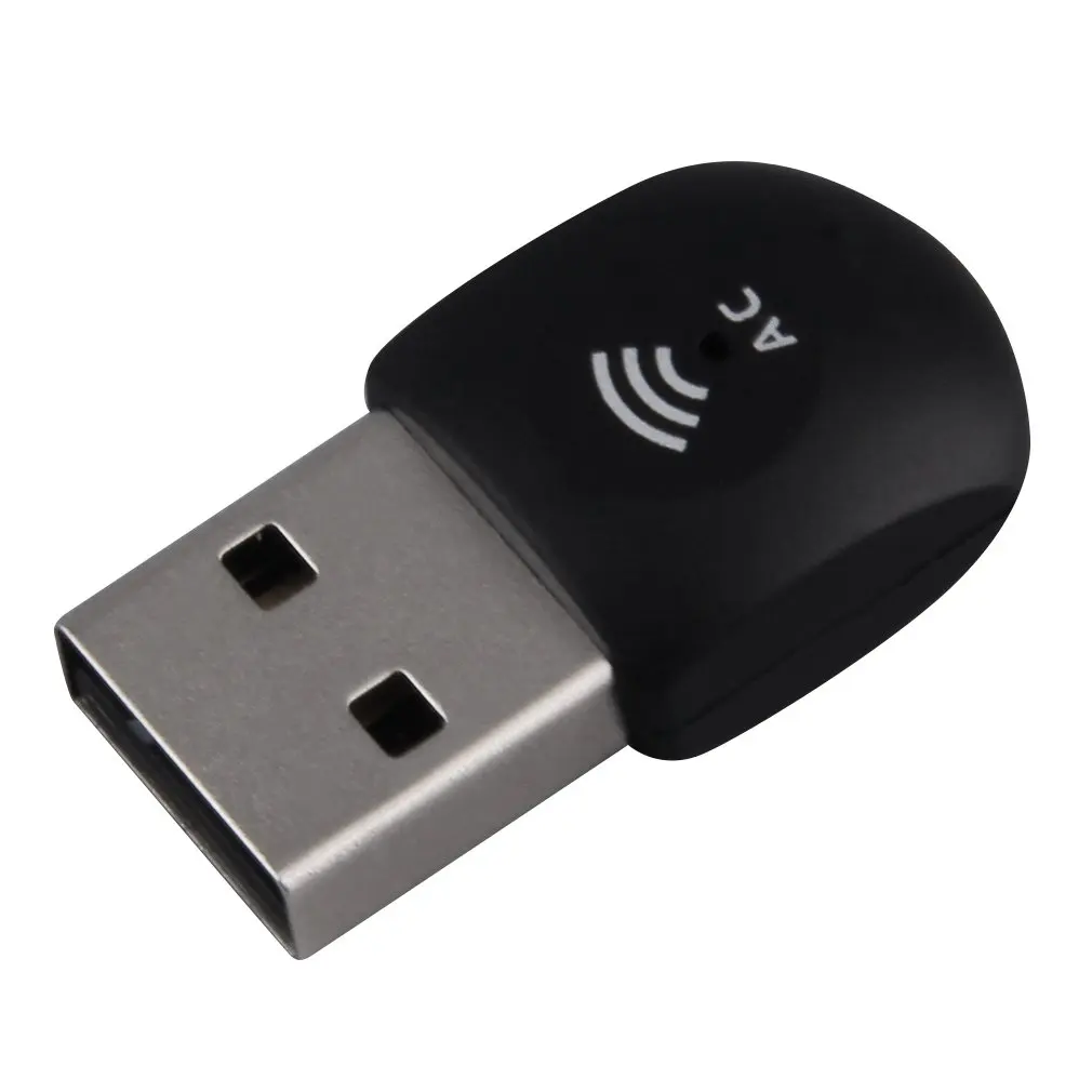 AC600 мини двухдиапазонный WiFi USB адаптер 802.11AC/a/b/g/n 433 + 150 Мбит/с черный изысканный