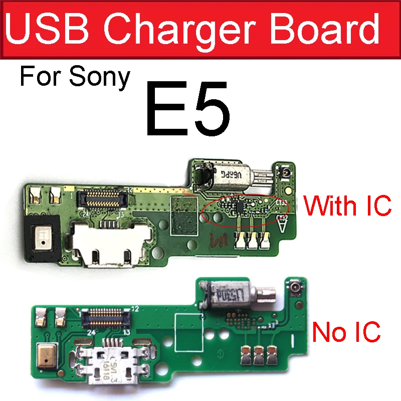 USB Charger Jack Board For Sony Xperia E5 F3311 F3313 Charging Port Vibrator Motor Microphone Flex Cable replacement | Мобильные