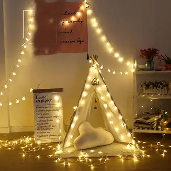 

Fairy String Snowflake Yard Super Bright Easy To Use Fairy Light Fairy String Light 20LED Battery Box 3/2M Garden Outdoor