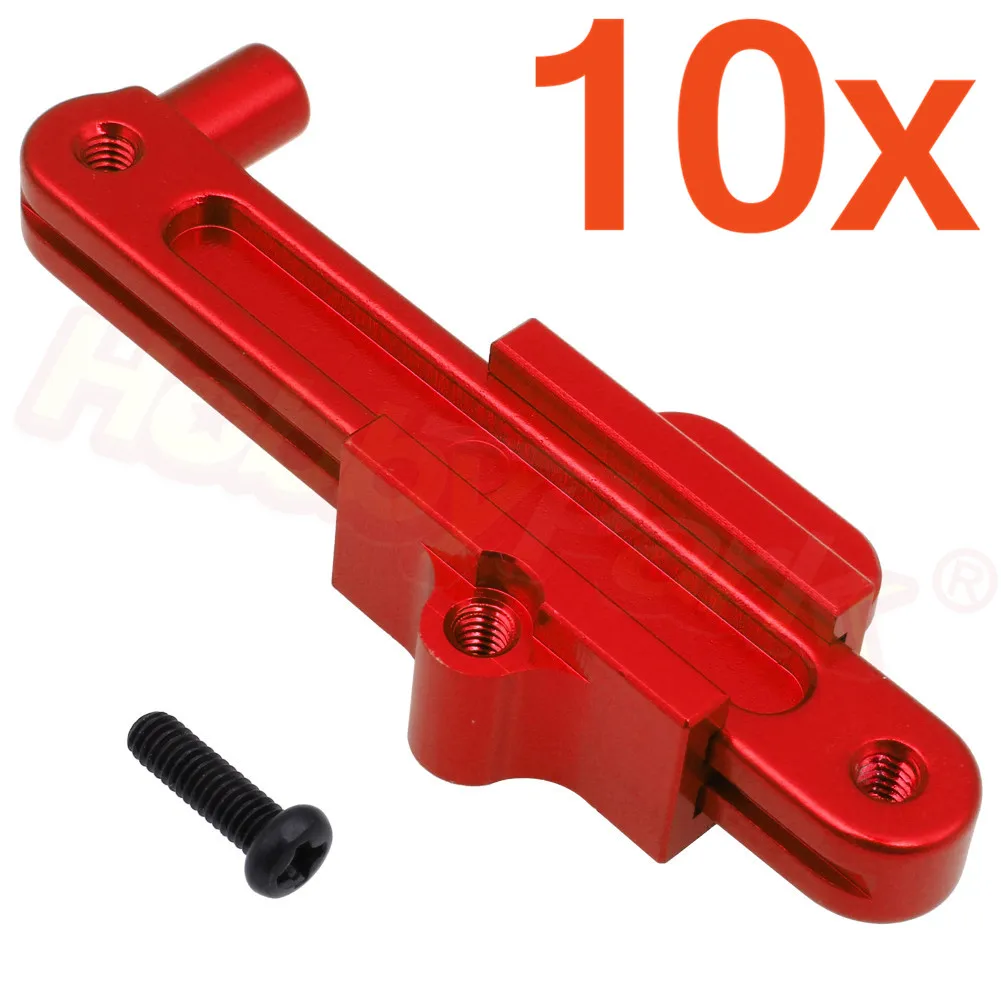 Red 114 10x алюминиевый сервопривод для рулевого управления полная стойка и бар 0010 для WLtoys 12428 12423 1/12 Масштаб RC автомобиль гусеничный короткий ход грузовик - Цвет: Red 114