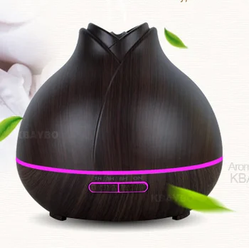 

400ml Remote control Aroma Essential Oil Diffuser Ultrasonic Air Humidifier purifier with Wood Grain LED Lights for Office Home