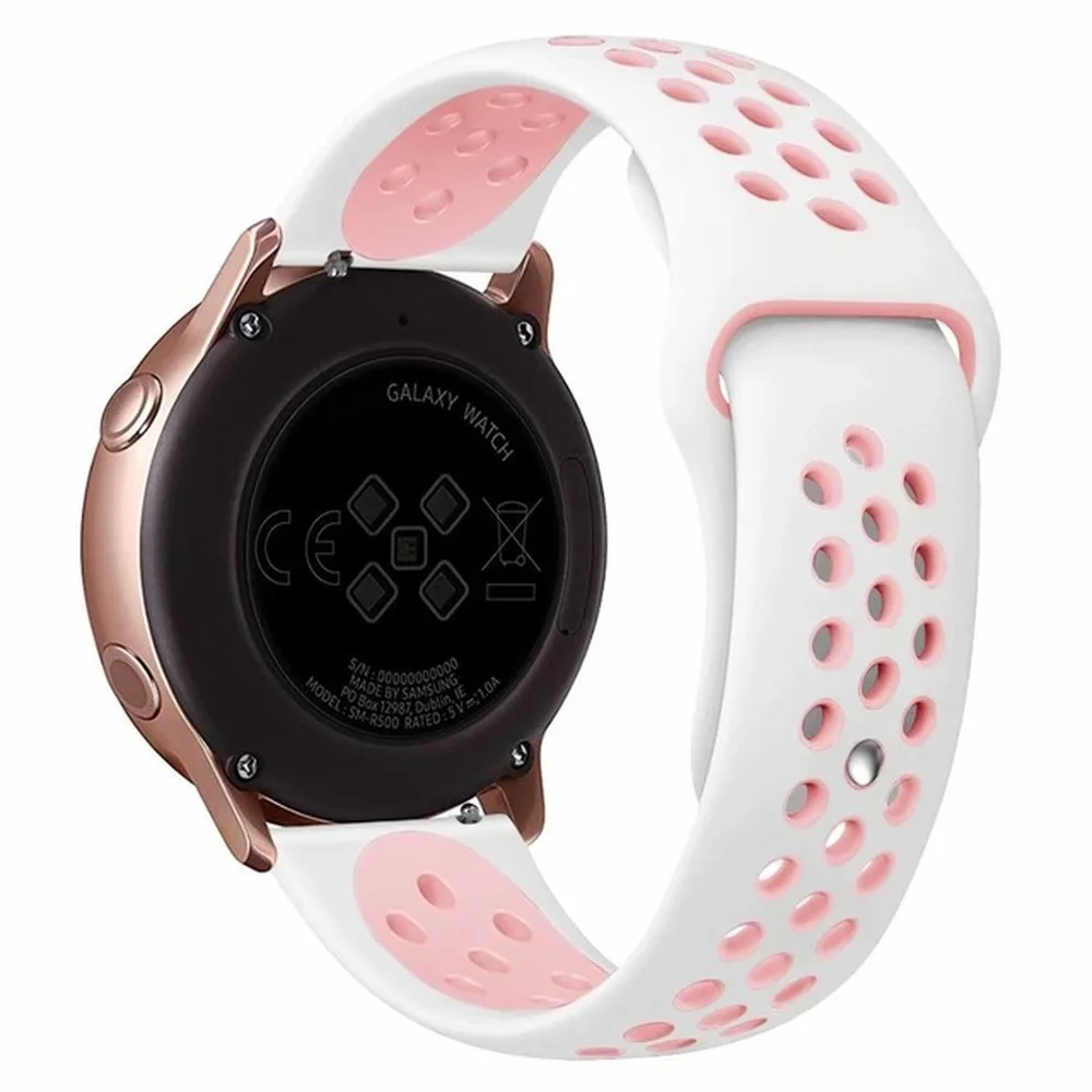 Мягкий спортивный силиконовый ремешок для samsung Galaxy Watch Active 2 40 мм 44 мм сменный ремешок браслет умный ремешок для часов