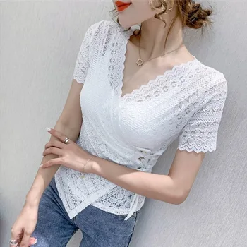 

T-shirt Women 2019 New Women White lavender T Shirt summer Cotton T shirt