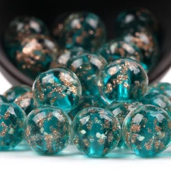 Luminous Lake Blue Glass Beads for Jewelry Making and Crafts (Green)
