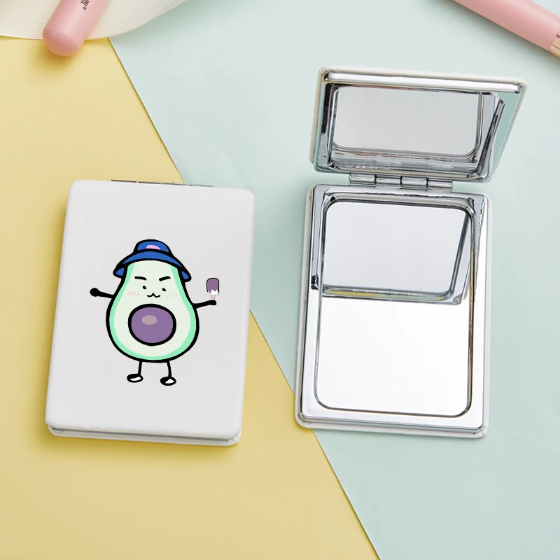 Cute Avocado Rectangular Portable Mirror Makeup Mirror Small Cute Portable Folding Student Double Mirror Best Gift 1 Cute Avocado Rectangular Portable Mirror Makeup Mirror Small Cute Portable Folding Student Double Mirror Best Gift 4