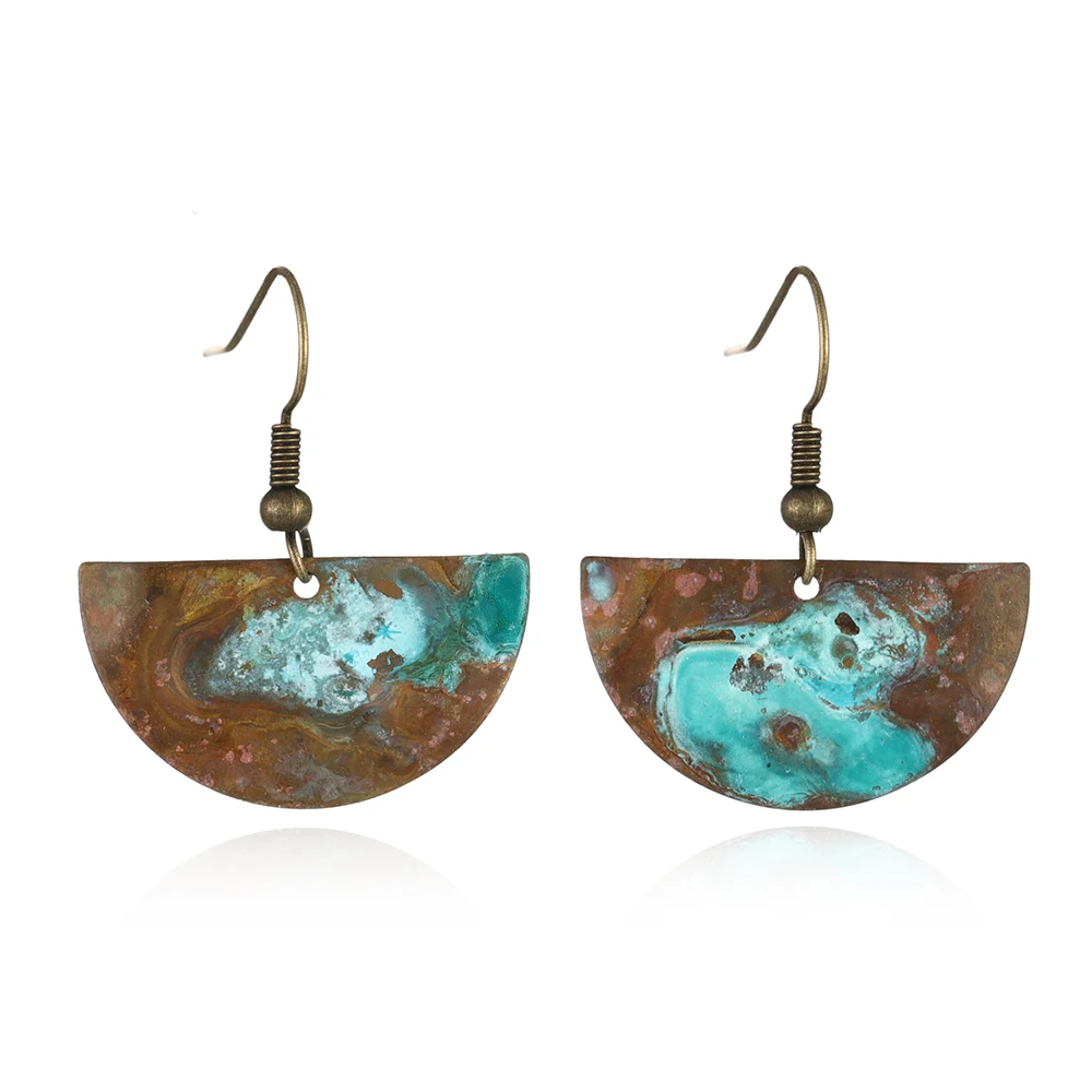 

Delicate Patina Sling Earrings Women's Earrings Retro Bronze Long Jewelry Gift Earrings
