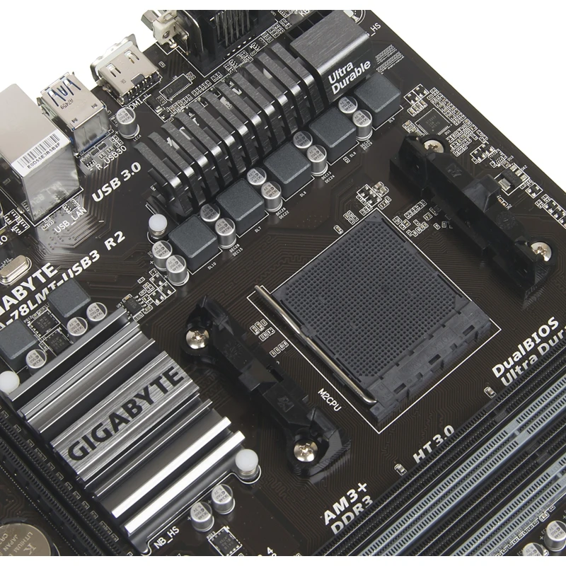 Материнская плата Gigabyte GA-78LMT-USB3 R2 Soc-AM3+ AMD 760G 4xDDR3 mATX AC`97 8ch(7.1) GbLAN RAID