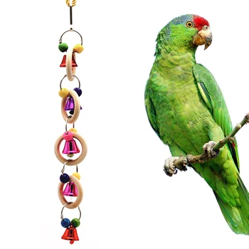 

Colorful Beads Bells Parrots Toys Bird Accessories For Pet Toy Parakeet Cage Pet Bird Parrot Chew Swing Toys