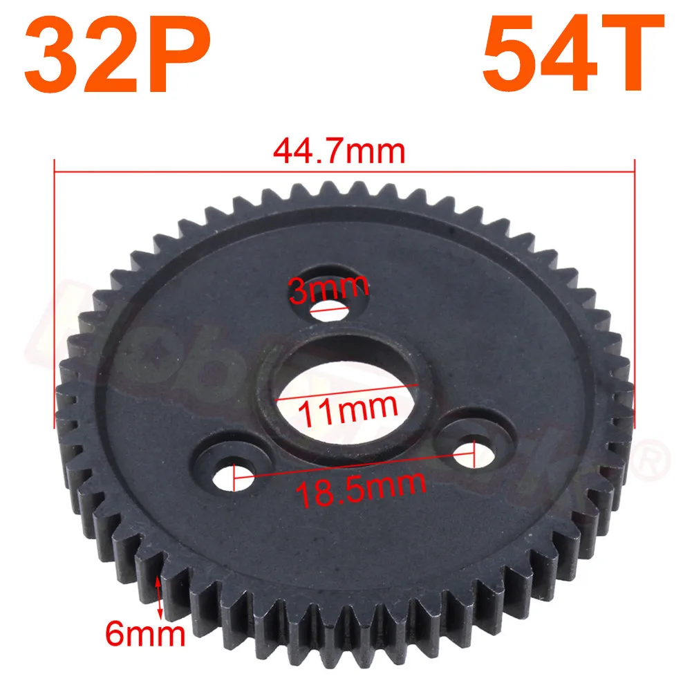 Gehärtetem Stahl Metall Spur Gear 54T Zahn 32P 3956 für RC 1/10 Traxxas