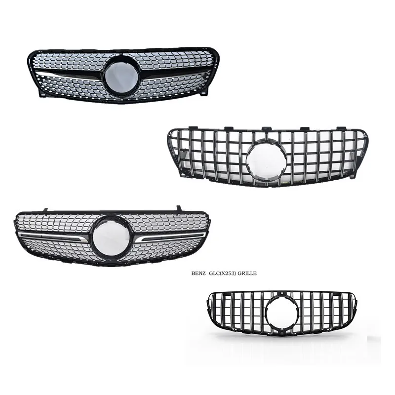 

Modified AMG middle grille for Mercedes-Benz GLC Gypsophila GLA ABS plastic front grille GT vertical bar X253 new X156