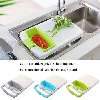 

Multifunction Kitchen Chopping Blocks Sinks Drain Basket Cutting Board Vegetable Meat Tools Kitchen Accessories Chopping Board