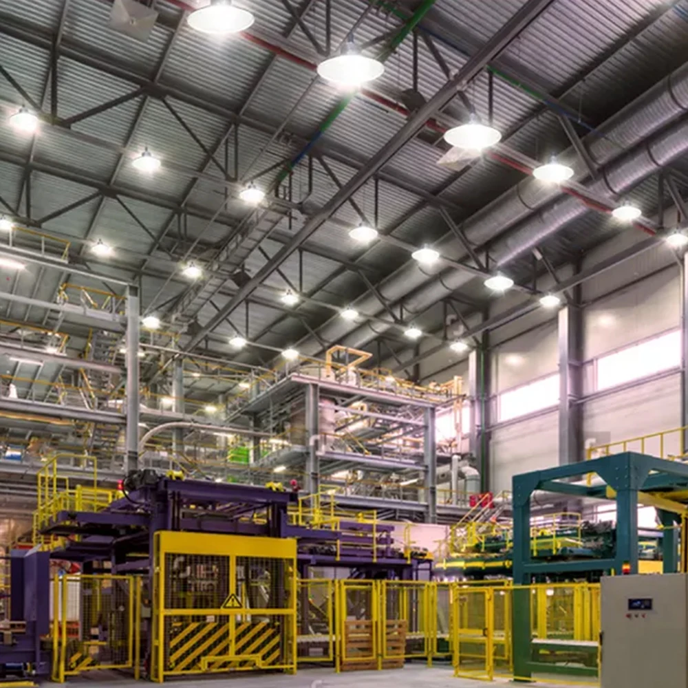 E27 100W UFO Led High Bay Light 80W Led Workshop Lamp Dimming 50W Industrial Lamp 6000K Factory Lighting