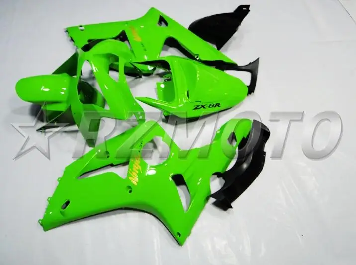 ABS Полный Обтекатель подходит для Kawasaki ZX6R 2003 2004 Мотоцикл Обтекатели ZX-6R 03 04 Ninja 636 Кузов Набор зеленый глянцевый