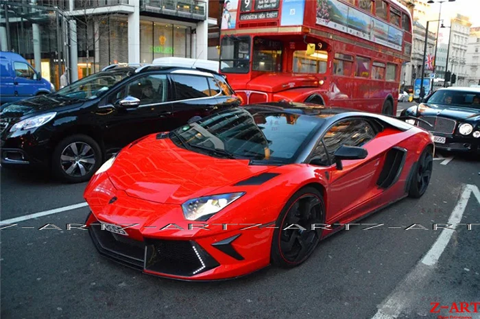 2011-2017 Z-ART для LP700 клапаны спереди углеродное волокно передний сплиттер Aventador