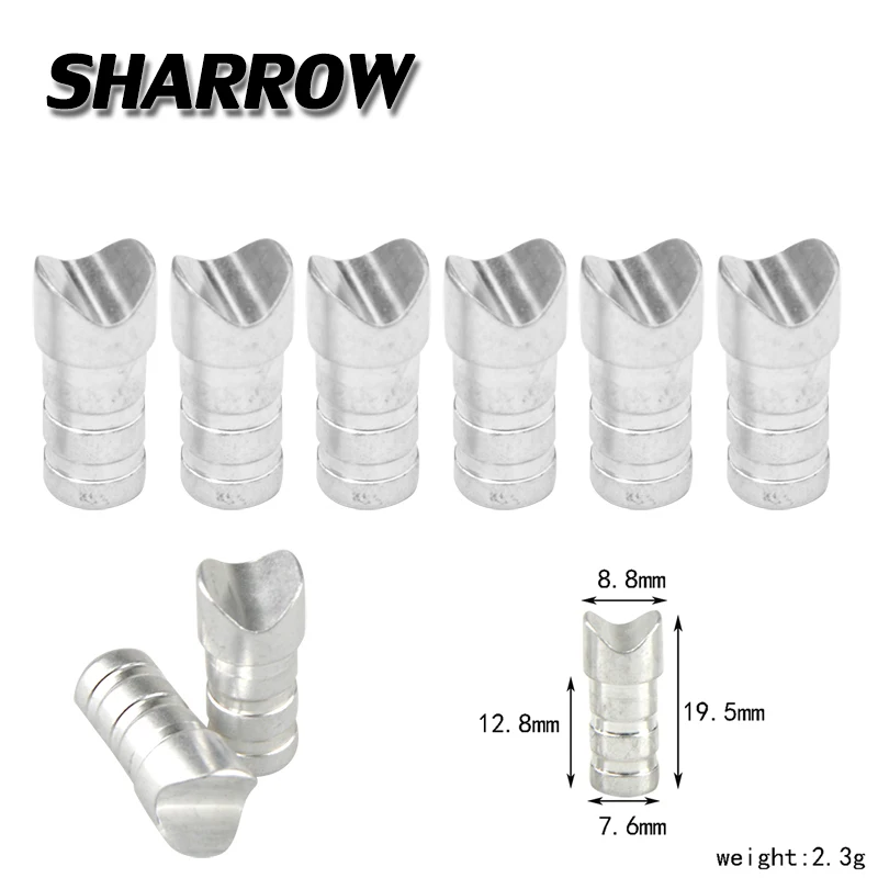 60Pcs Archery Crossbow Arrow Nocks Aluminum ID7.6mm Arrow DIY Tools Hunting Shooting Training Bow And Arrow Accessories