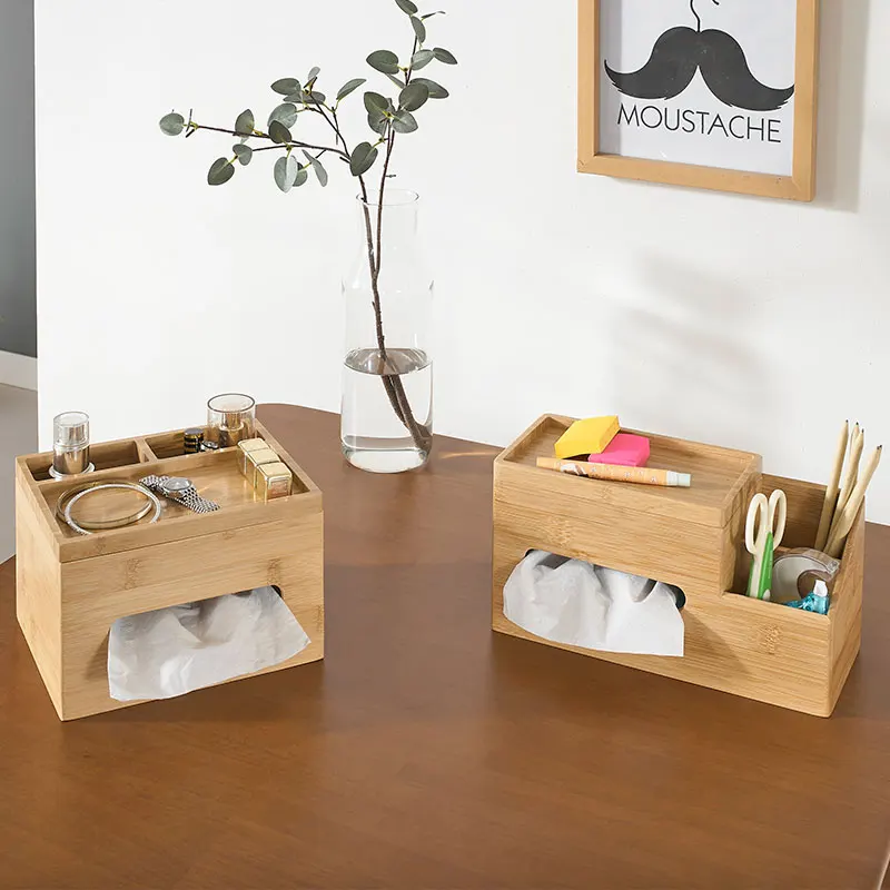 

Wooden Tissue Box Family Home storage finishing restaurant coffee table simple remote control desktop storage box tray