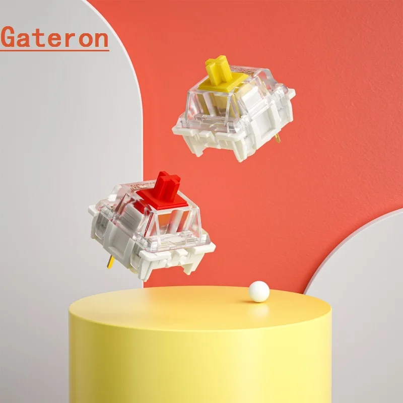 Gateron Yellow Red Pro Switch Linear 3 Pin Tastiera Da Gioco Meccanica Personalizzata Gk61 Gk64 Sk61 Sk87 Mx Switch 65G Pulsante Trasparente