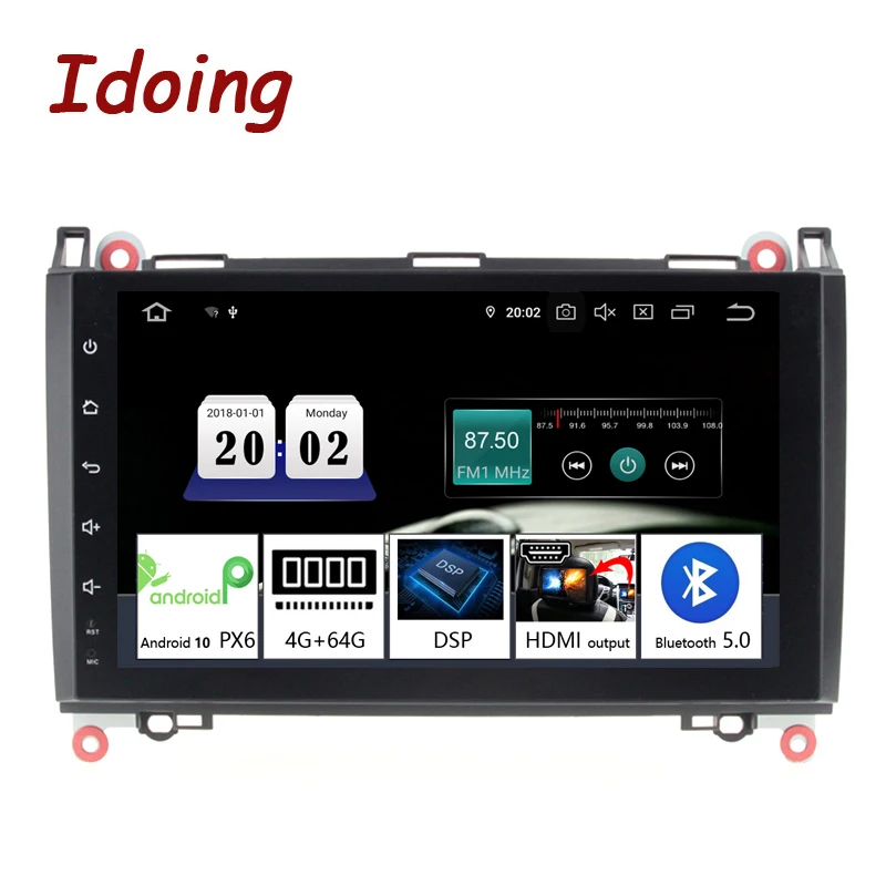 Idoing 9 &quot2Din Andriod10 автомобильный Радио GPS DVD мультимедийный плеер 4G + 64G для Mercedes Benz A