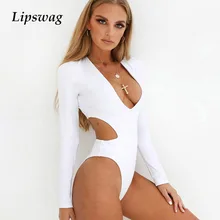 Женские с высокой посадкой с длинным рукавом цельный купальник сексуальный глубокий v пуш-ап купальник бикини купальник-Монокини Купальный костюм боди пляжная одежда