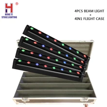Высокая мощность cree светодиодный 8x12 Вт RGBW Подвижная головка луч светодиодный DMX сценический движущийся головной свет DJ диско свет с летным чехлом(4 шт./лот