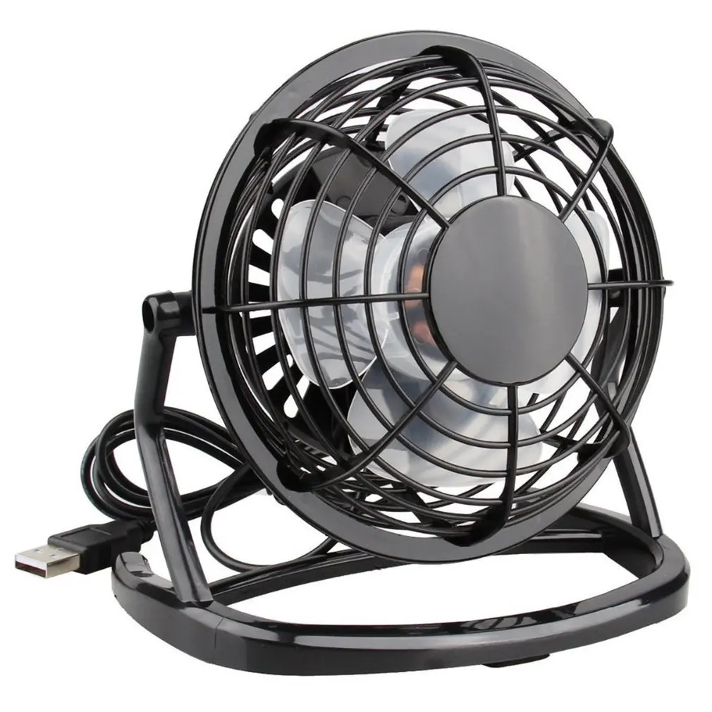 New Style Portable Metal Mini FAN USB or STANDARD OUTLET 4 inch BLADE Red Color 