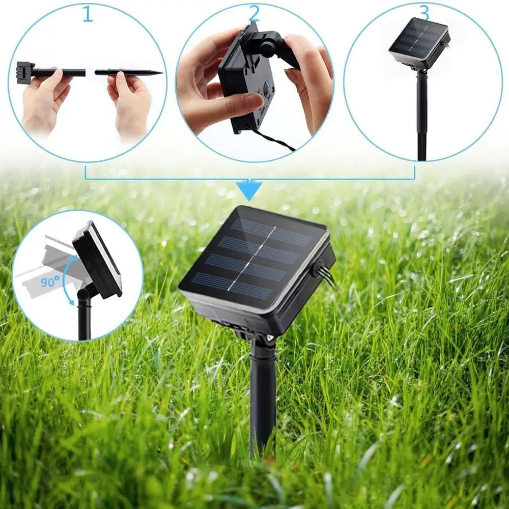 Preise 50 100 200 Led Solar Lichter Im Freien Wasserdichte Fee Urlaub Lichter Girlanden Weihnachten Baum Solar Kette String Garten Dekoration