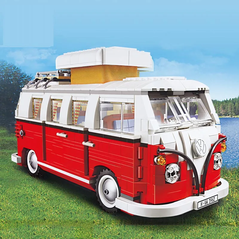 

Building blocks Camper van Beetle Cooper Compatible legoinglys Creative 10220 10242 10252 car set Educational toys Bricks gift