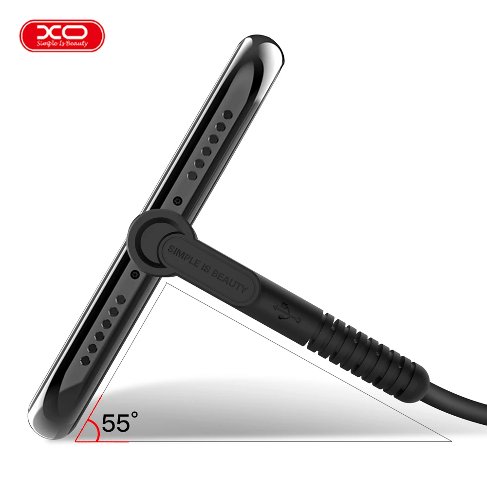 

XO 2.1A Stand Usb charging Cable for iphone 6 7 8 S XR S ipad Supprot Quick Charging for Ipad air min 2 3 USB Fast Charger Black