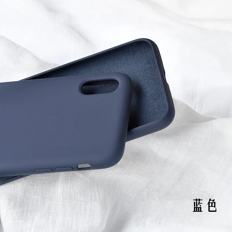 Жидкий силиконовый чехол для телефона для iPhone 11 pro promax xsmax xr xs x, чехол ярких цветов, защитный чехол - Цвет: blue