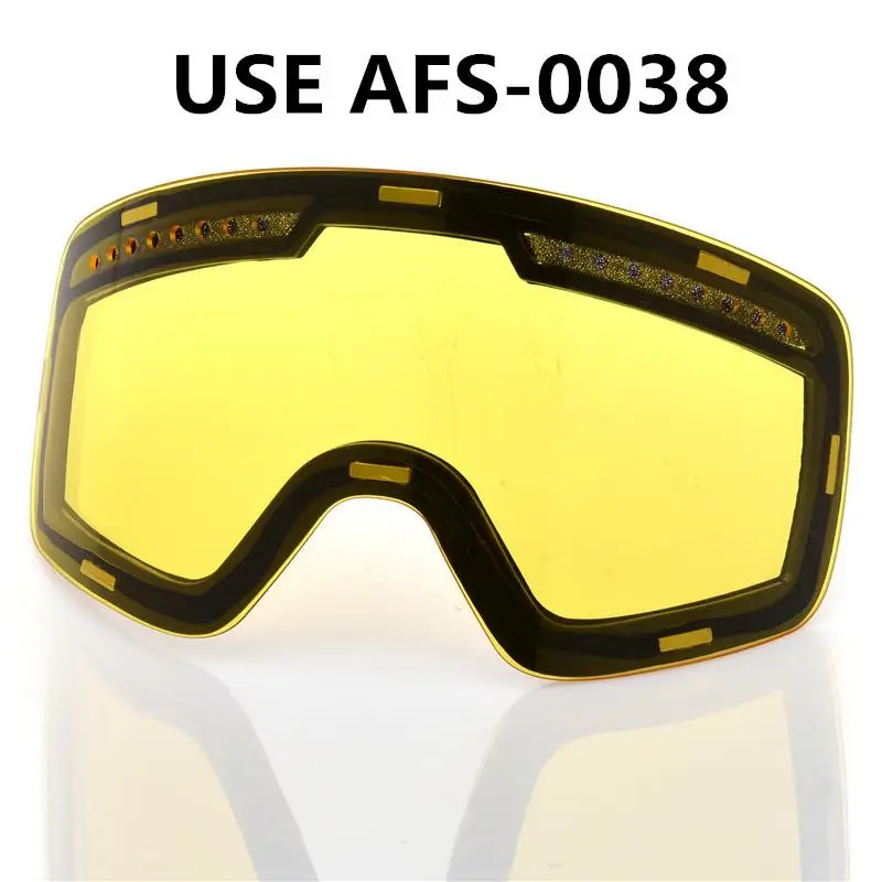 Лыжные очки, очки для катания на лыжах, очки для мотокросса, сноуборда, двойные линзы ночного видения, увеличивающие яркость, облачная ночь, чтобы использовать Afs-0038 - Цвет: Night vision lens