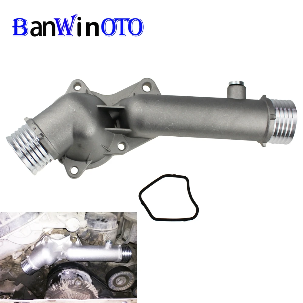 Thermostat Housing For BMW 5 7 E38 E39 520 528i Upgraded Aluminum Metal