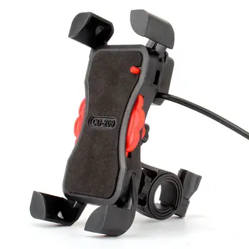 

Dual USB Motorcycle Charger Phone Socket Moto Motocross Bike Handlebar Holder L9BC