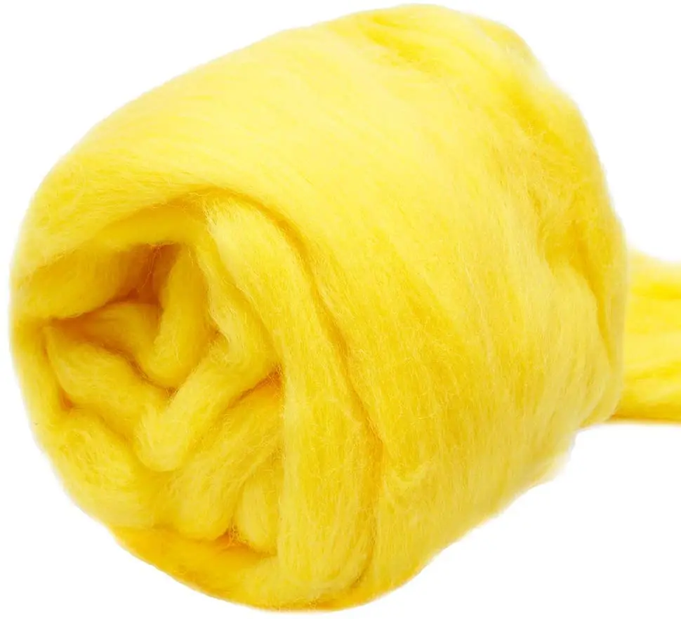 KAOBUY 100g Merino Felting Wool Roving Wool Fibre For Needle Felting Weaving Fiber For DIY Needle