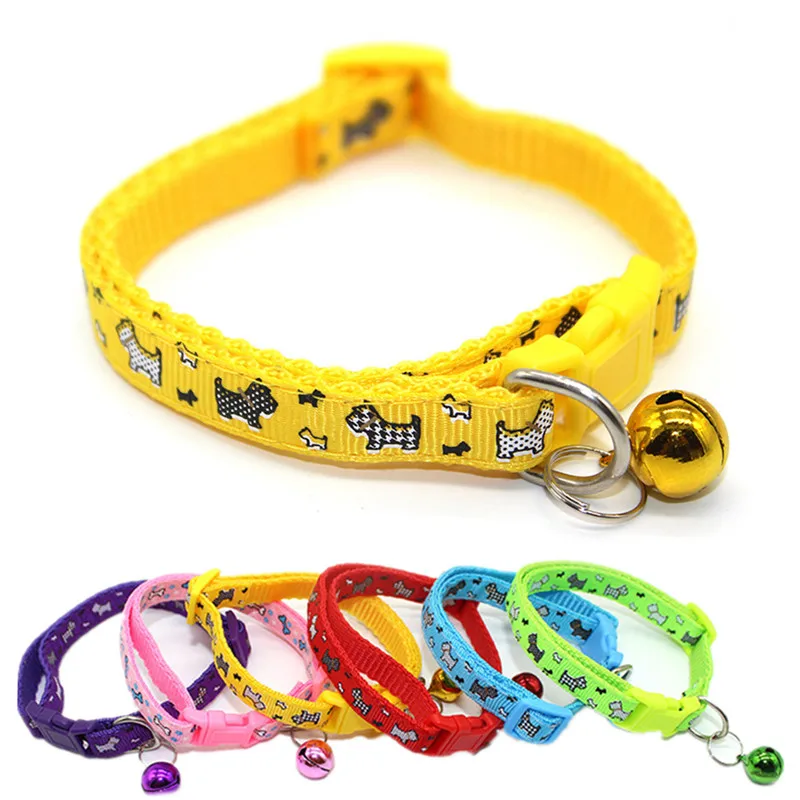 

1.0 Dog Bells Collar Personalized Soft Nylon Pet Dog Cat Nameplate Adjustable For Little Dogs Cat Collars Pet Supplies Hot Sale