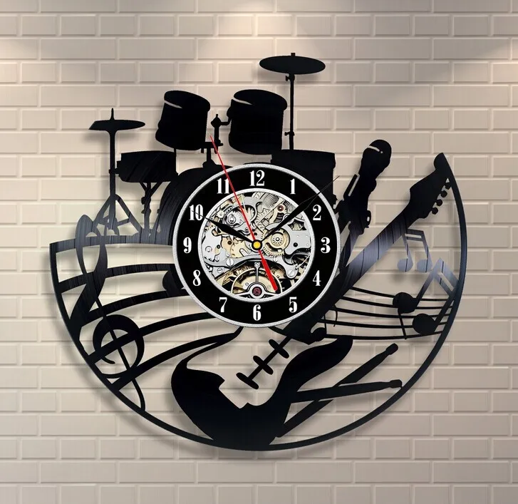 Europe And America Fashion Vinyl Wall Clock Creative Wall Clock Living Room Library Decoration Vinyl Clock