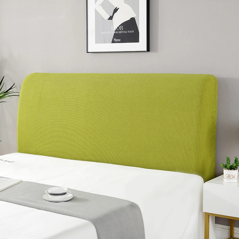 Velvet Headboard Cover Bed Headboard Cover Simple Bedside Cover Elastic Thicken Protection Headboard Case Dust-Proof Nordic Bedroom Bed Cushion Cover House Decoration