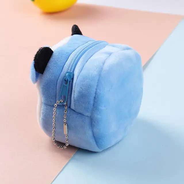 Cute Plush Panda Animal Small Coin Purse Zipper Money Wallet Kids Birthday Gift Wallet Headphone Case Key Case For Kids 4